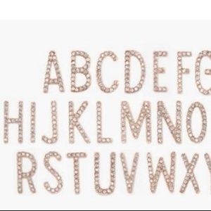 NWT Keep Collective Pave Rose Gold Letter "T"